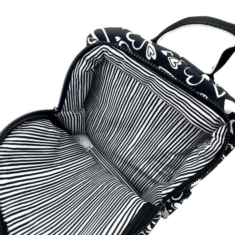 Brighton Love Endless Love Backpack NWT Black White Heart Print 9